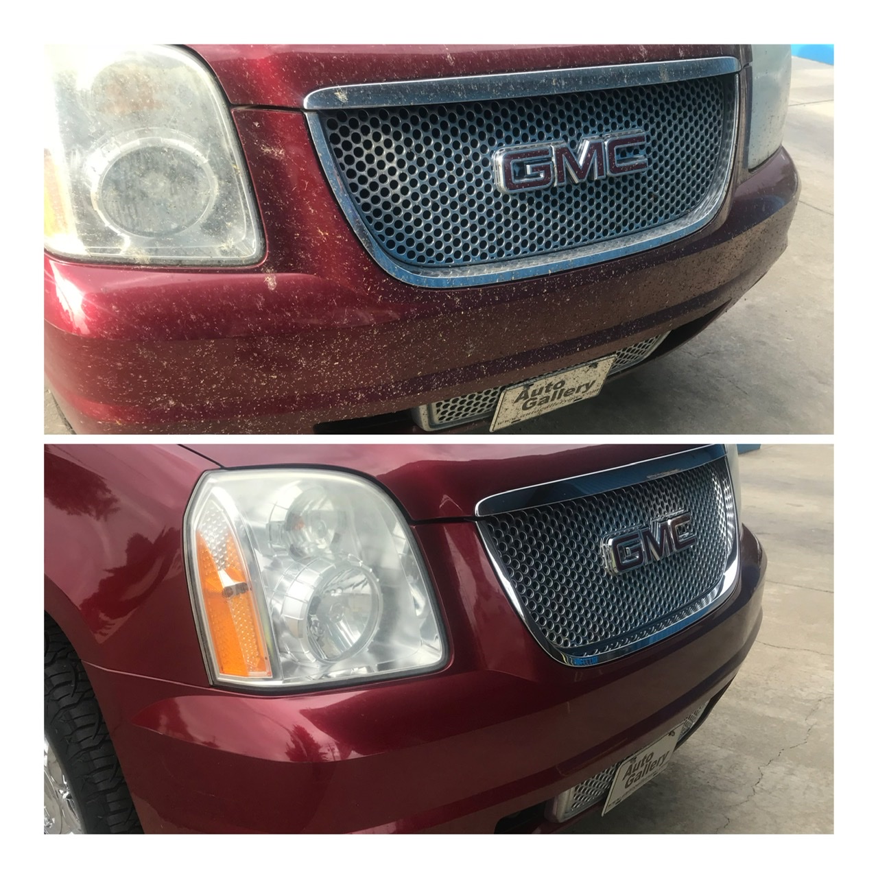 Before and after exterior front end